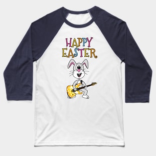 Guitarist Easter Bunny Playing Guitar Baseball T-Shirt